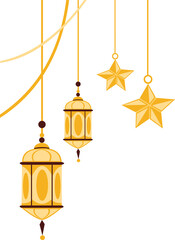 Obraz premium Illustration of Ramadan Ornaments
