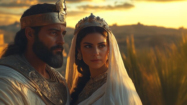 Queen Esther and King Ahasuerus; Rainha Esther e o rei Assusero 
