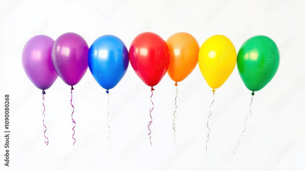 Poster a diverse array of colorful balloons tied together, symbolizing the celebration and inclusivity foun