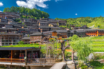 Qianhu Miao village in Xijiang, Qiandongnan, Guizhou Province, China
