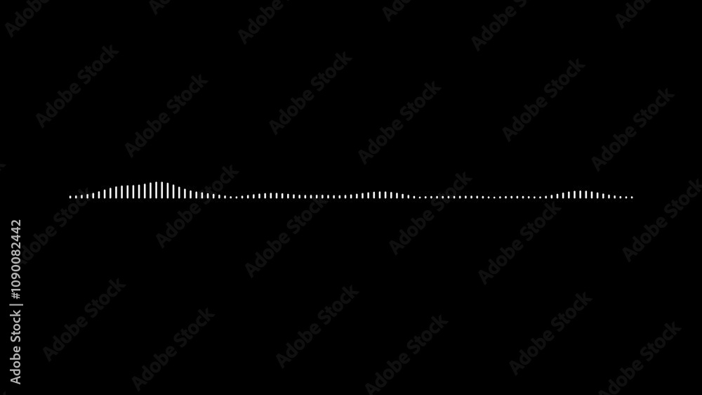 Aufkleber animated sound wave spectrum black background, black audio wave or frequency digital animation desig