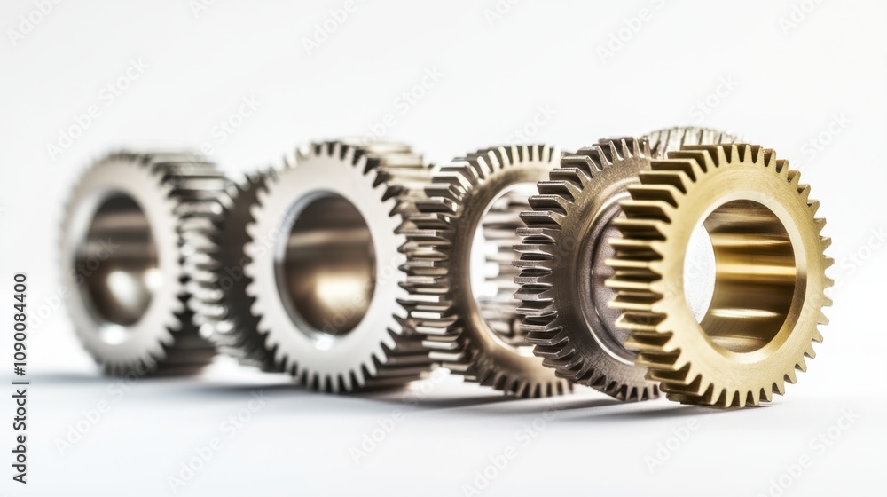Poster a diverse set of gears interlocking smoothly, illustrating the efficiency and strength of diverse co