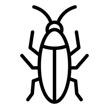 recommend clip art: Cockroach outline icon for pest control