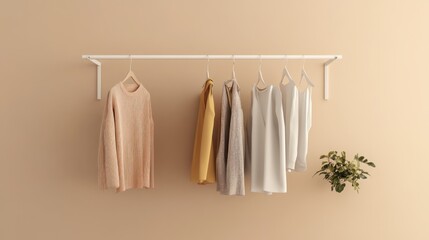 Clothes Hanging On A Rail