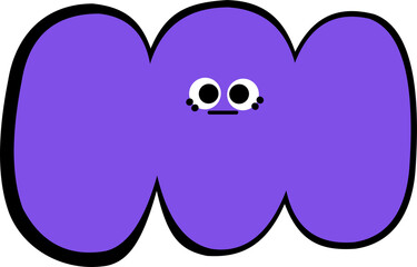 Y2k abstract character shape illustration