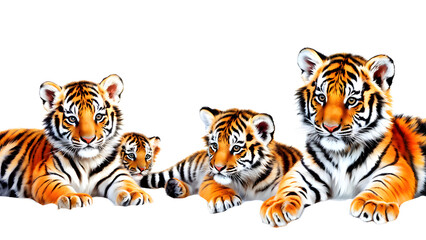 A simple and cute tiger doll icon with a white background