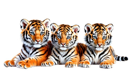 A simple and cute tiger doll icon with a white background