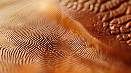 Neuromorphic Tactile Sensor: Hyperrealistic 3D Render, Brown, Textured Surface, Close-up