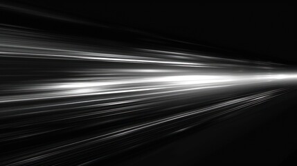 Abstract light streaks converging to a bright point in the center against a black background.