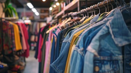 A thrift store event where customers learn about the benefits of upcycling and sustainable fashion practices