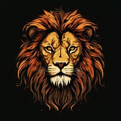 Obraz premium the AI Image Generator, lion head portrait