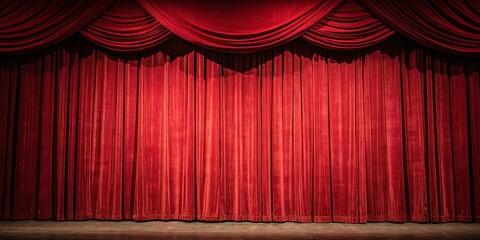 Red background with a subtle texture resembling an old-fashioned theater curtain, creating a sense of nostalgia and timelessness, retro vibe, elegant nostalgia