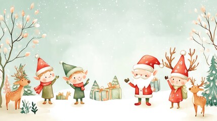 Obraz premium Christmas Invitation Mockup, Generative AI