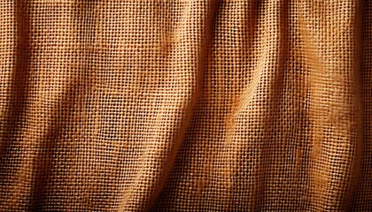 Burlap or linen fabric texture, with visible weave detail. generative ai