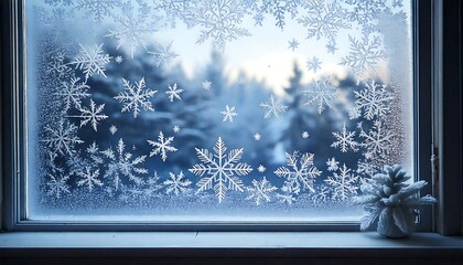 christmas background with snowflakes Ai generative