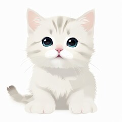 Obraz premium the AI Image Generator, Adorable Ginger Kitten Staring with Big Curious Eyes