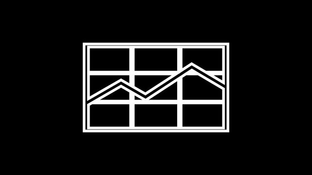 graph icon animation on black backgraound