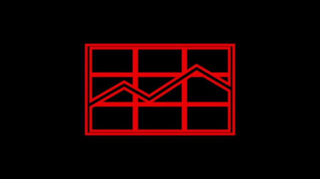 graph icon animation on black backgraound