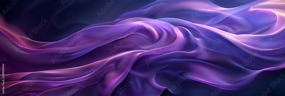 Aufkleber abstract purple and blue background with smooth curves and lines, creating an elegant and futuristic