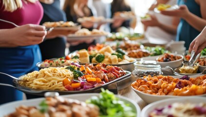 Obraz premium Buffet Table with Delicious Food