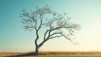 A single tree with branches forming different symbols of inclusion, Symbolizing the various aspects of diversity and equality, minimalistic style