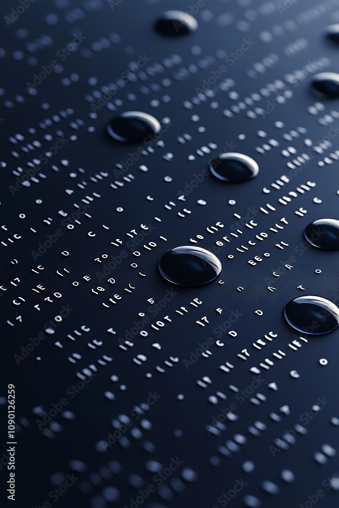 Poster a close up of a computer screen with a drop of water on it