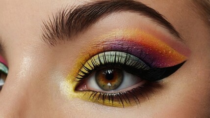 Naklejka premium Colorful Eye Makeup