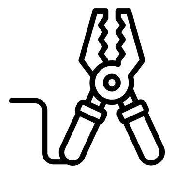 black outline pliers tool