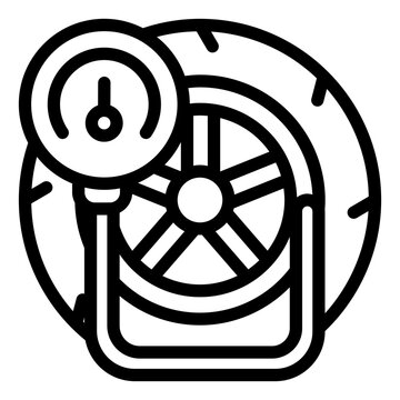 tire pressure gauge black outline clip art preview