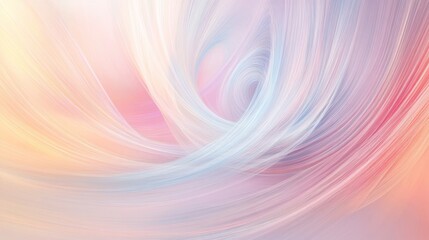 Fototapeta premium Abstract swirl of fiber optic lights in pastel tones, soft glowing effect 