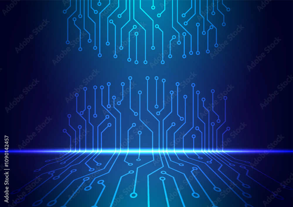 Poster abstract digital technology background. circuit system and communication concept. design for technol