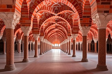 Fototapeta premium Stunning images show the castle s interior and architectural arches in all their glory