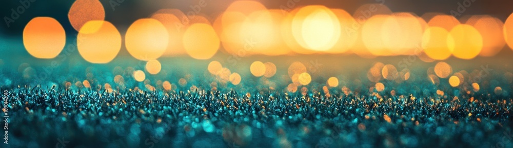 Poster a blurred background of shimmering lights on a textured surface, evoking a dreamy atmosphere.