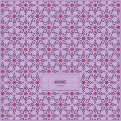 abstract pattern of purple flower with abstract leaf ornaments