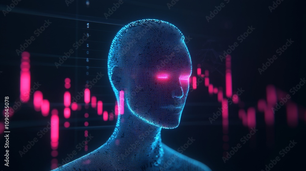 Poster digital human representation future technology 3d model cyber environment abstract viewpoint ai conc