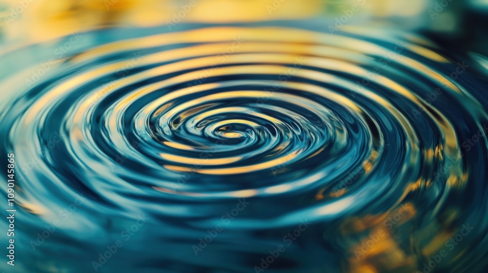 Poster An abstract depiction of concentric, colorful ripples expanding from a central point, Reflecting the expanding influence and reach of inclusive practices across different areas