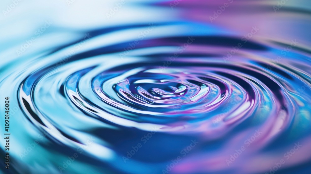 Leinwandbilder an abstract depiction of concentric, colorful ripples expanding from a central point, reflecting the