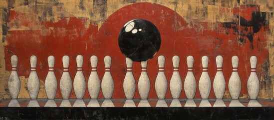 Abstract Bowling Composition: A Study in Ten Pins and a Striking Sphere