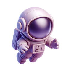 3D Astronaut Icon in Futuristic Space Suit Design