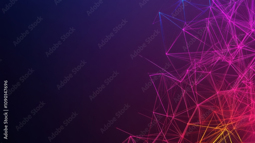 Poster abstract colorful digital background with geometric shapes.