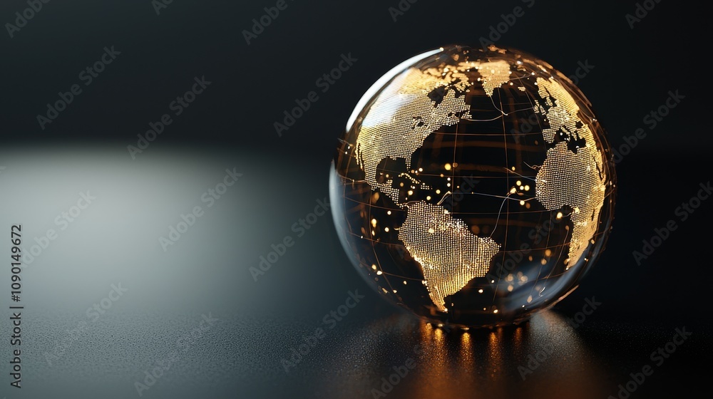Poster global connectivity showcase digital art display visualization modern studio innovative concept for 