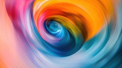 Fototapeta premium An abstract image of vibrant, swirling colors blending into a central, unified core