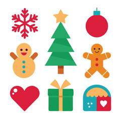 Fototapeta premium set of christmas tree
