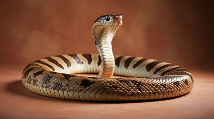 Fototapeta premium A highly detailed realistic depiction of a snake landscape background,