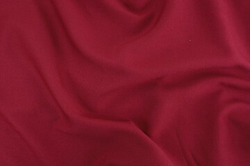 Obraz premium Red blank cloth for background, red silk background, selective focus