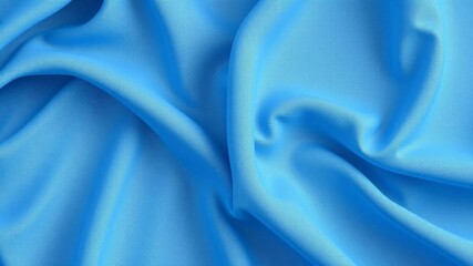 Fototapeta premium Flowing blue silk fabric against textured gray backdrop, blue, gentle, pattern