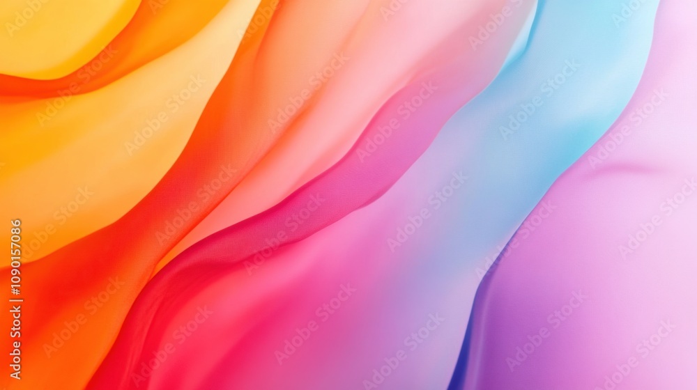 Aufkleber An abstract visual of a gradient of shifting colors forming a smooth, cohesive transition, Symbolizing the gradual blending and integration of diverse experiences into a unified whole