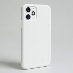 A minimalist white phone case designed for protection and style.