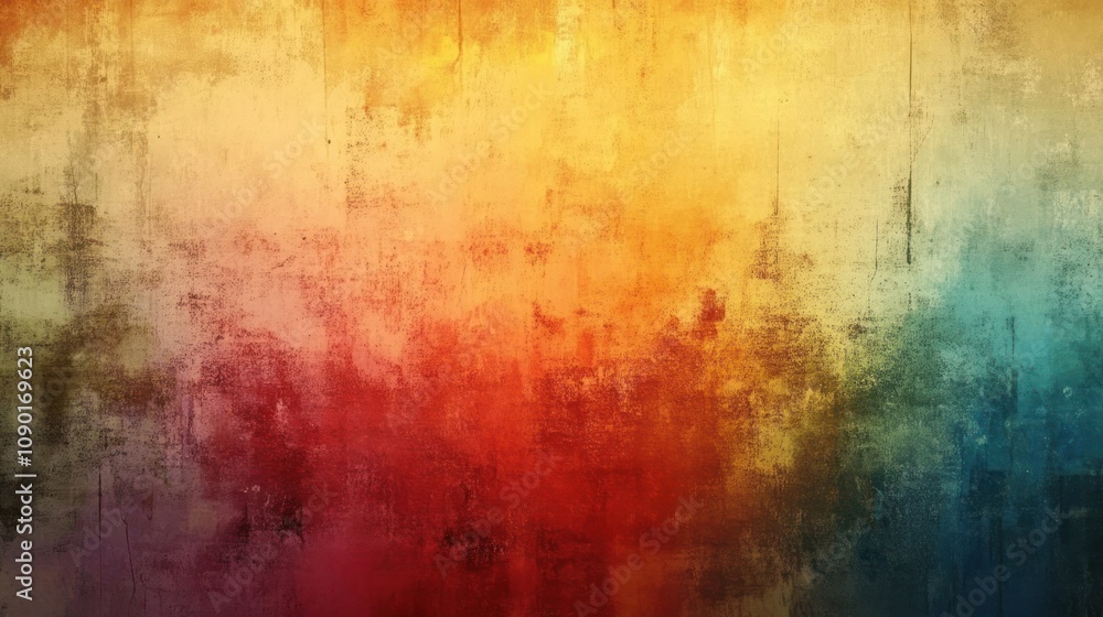 Poster retro gradient background with subtle grain texture