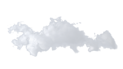 white clouds on transparent